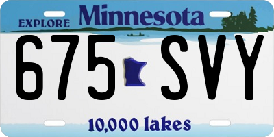 MN license plate 675SVY