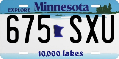 MN license plate 675SXU