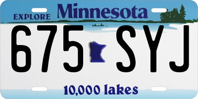 MN license plate 675SYJ