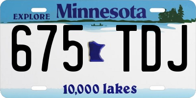 MN license plate 675TDJ