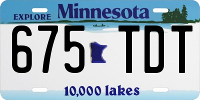MN license plate 675TDT