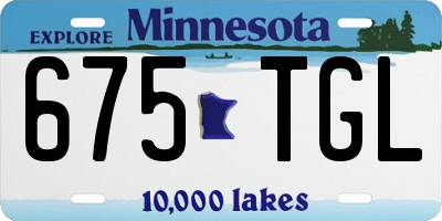 MN license plate 675TGL