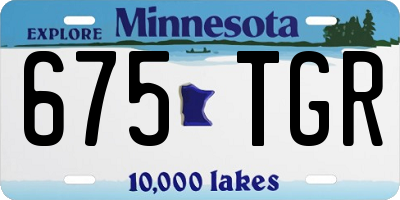 MN license plate 675TGR