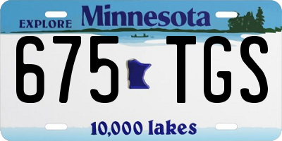 MN license plate 675TGS