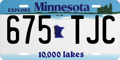 MN license plate 675TJC