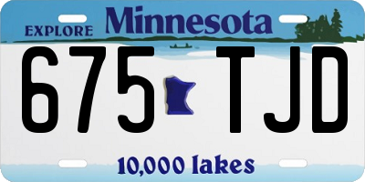 MN license plate 675TJD