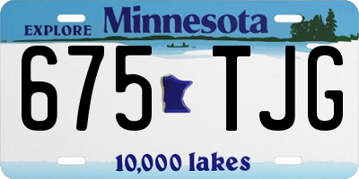 MN license plate 675TJG