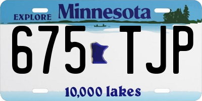 MN license plate 675TJP