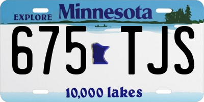 MN license plate 675TJS