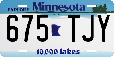 MN license plate 675TJY