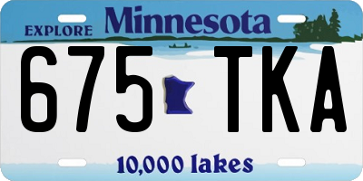 MN license plate 675TKA