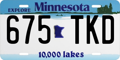 MN license plate 675TKD
