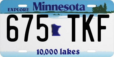 MN license plate 675TKF