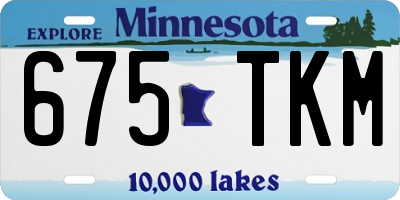 MN license plate 675TKM