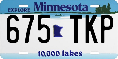 MN license plate 675TKP