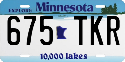 MN license plate 675TKR