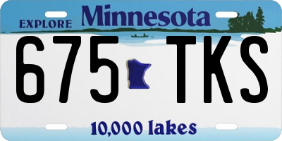 MN license plate 675TKS