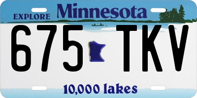 MN license plate 675TKV