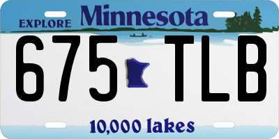 MN license plate 675TLB