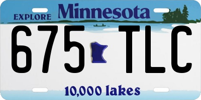 MN license plate 675TLC