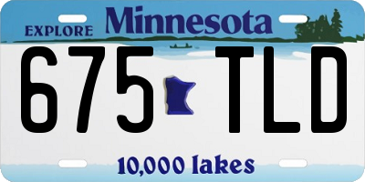 MN license plate 675TLD