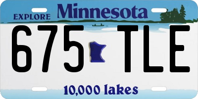 MN license plate 675TLE