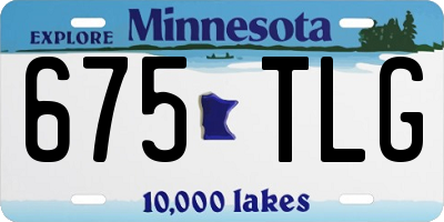 MN license plate 675TLG