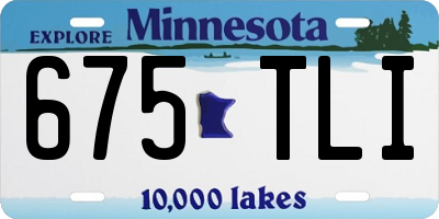 MN license plate 675TLI