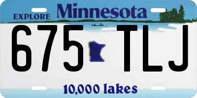 MN license plate 675TLJ