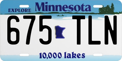 MN license plate 675TLN