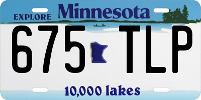 MN license plate 675TLP