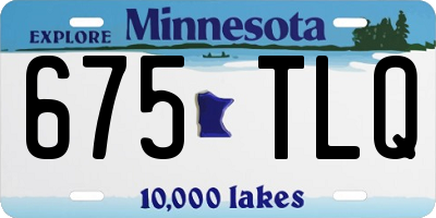 MN license plate 675TLQ