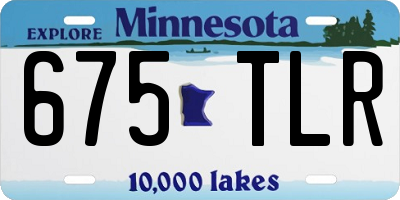 MN license plate 675TLR