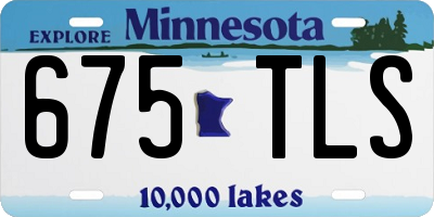 MN license plate 675TLS