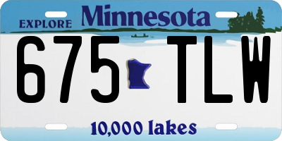 MN license plate 675TLW