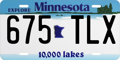 MN license plate 675TLX