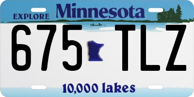 MN license plate 675TLZ
