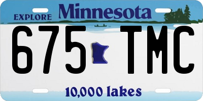 MN license plate 675TMC