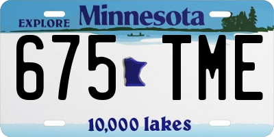 MN license plate 675TME