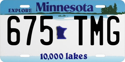MN license plate 675TMG
