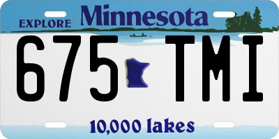 MN license plate 675TMI