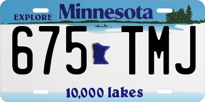 MN license plate 675TMJ