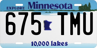 MN license plate 675TMU