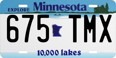 MN license plate 675TMX