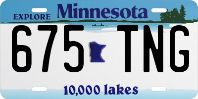 MN license plate 675TNG
