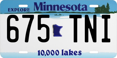 MN license plate 675TNI