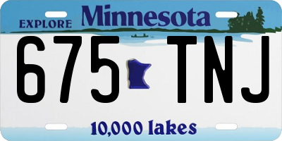 MN license plate 675TNJ
