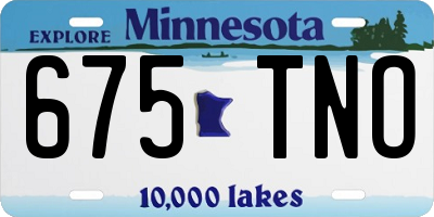 MN license plate 675TNO