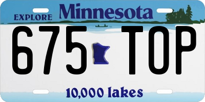 MN license plate 675TOP