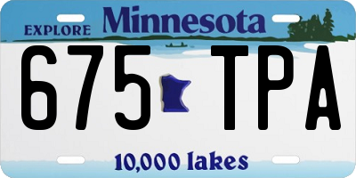 MN license plate 675TPA